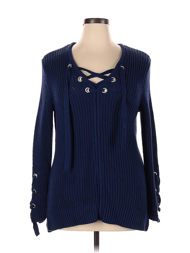 Lane Bryant Blue Pullover Sweater Size 14 - 16 Plus (Plus) - photo 1