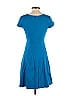 New York & Company 100% Cotton Solid Blue Casual Dress Size S - photo 2