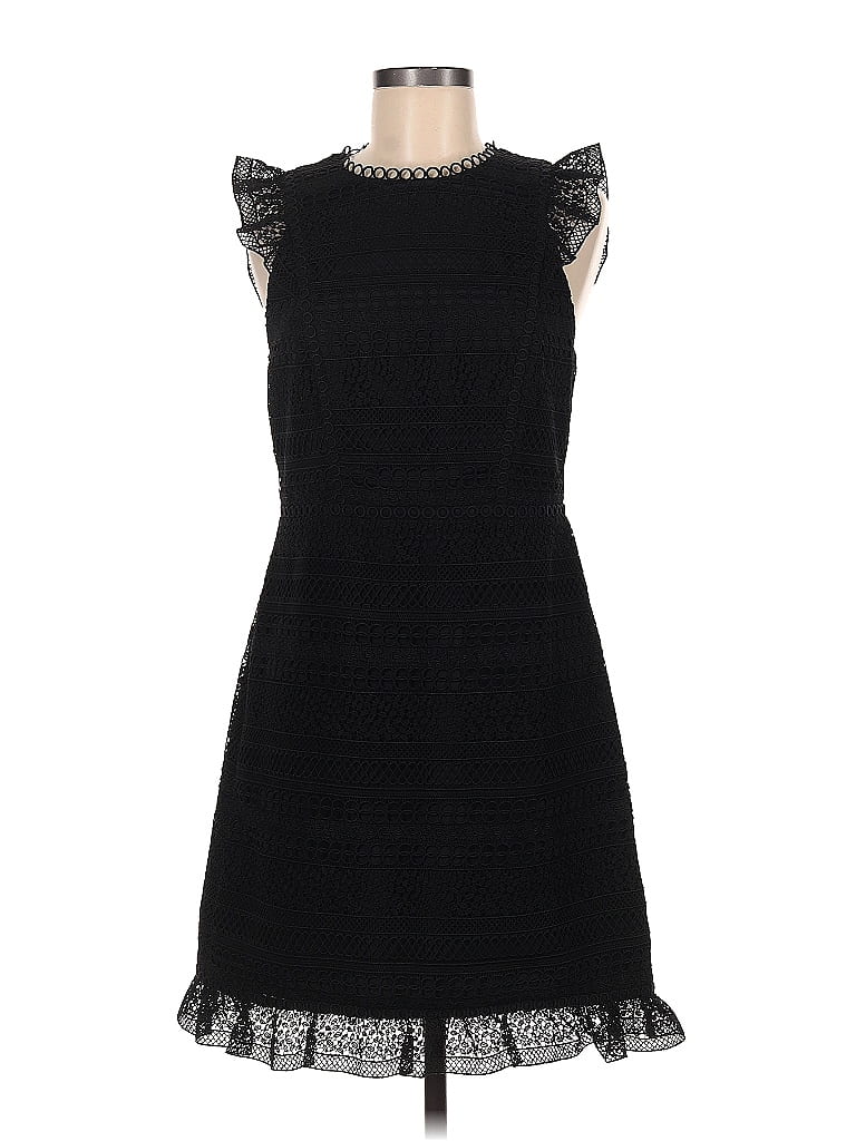 J.Crew 100% Polyester Tweed Black Casual Dress Size 6 - photo 1