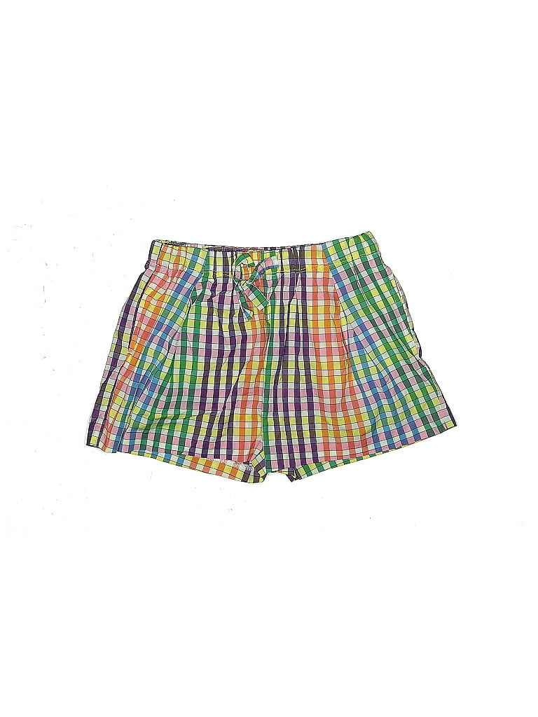 TSE Houndstooth Argyle Checkered-gingham Grid Plaid Color Block Green Shorts Size 10 - photo 1