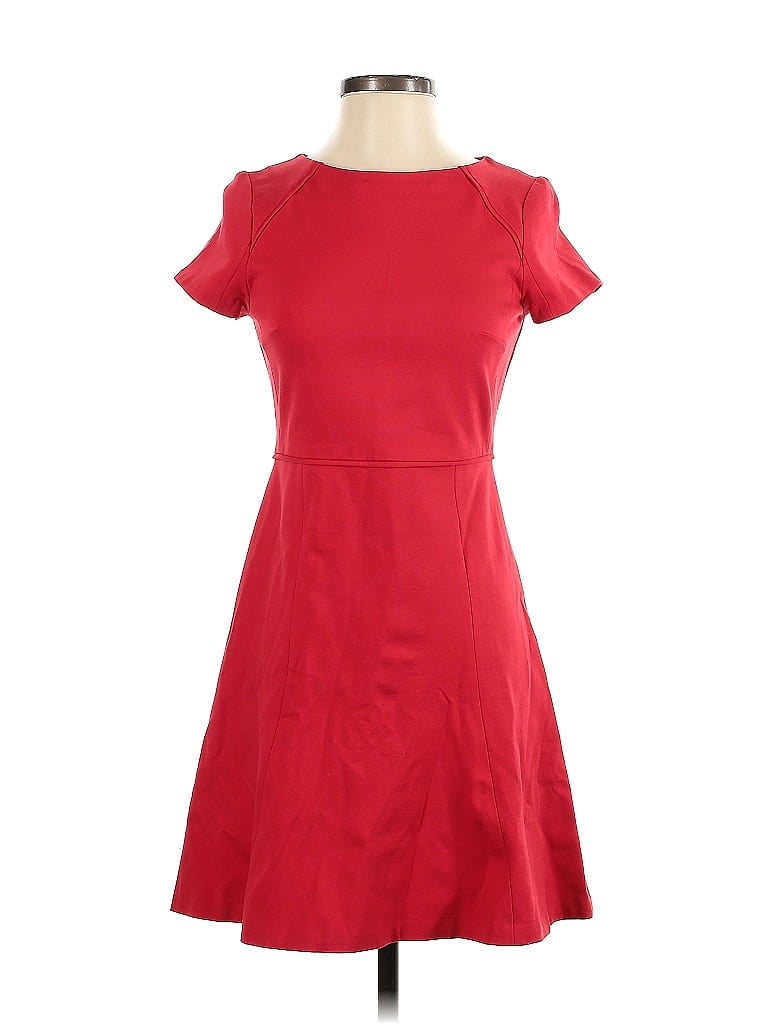 J.Crew Factory Store Solid Red Casual Dress Size 0 - photo 1