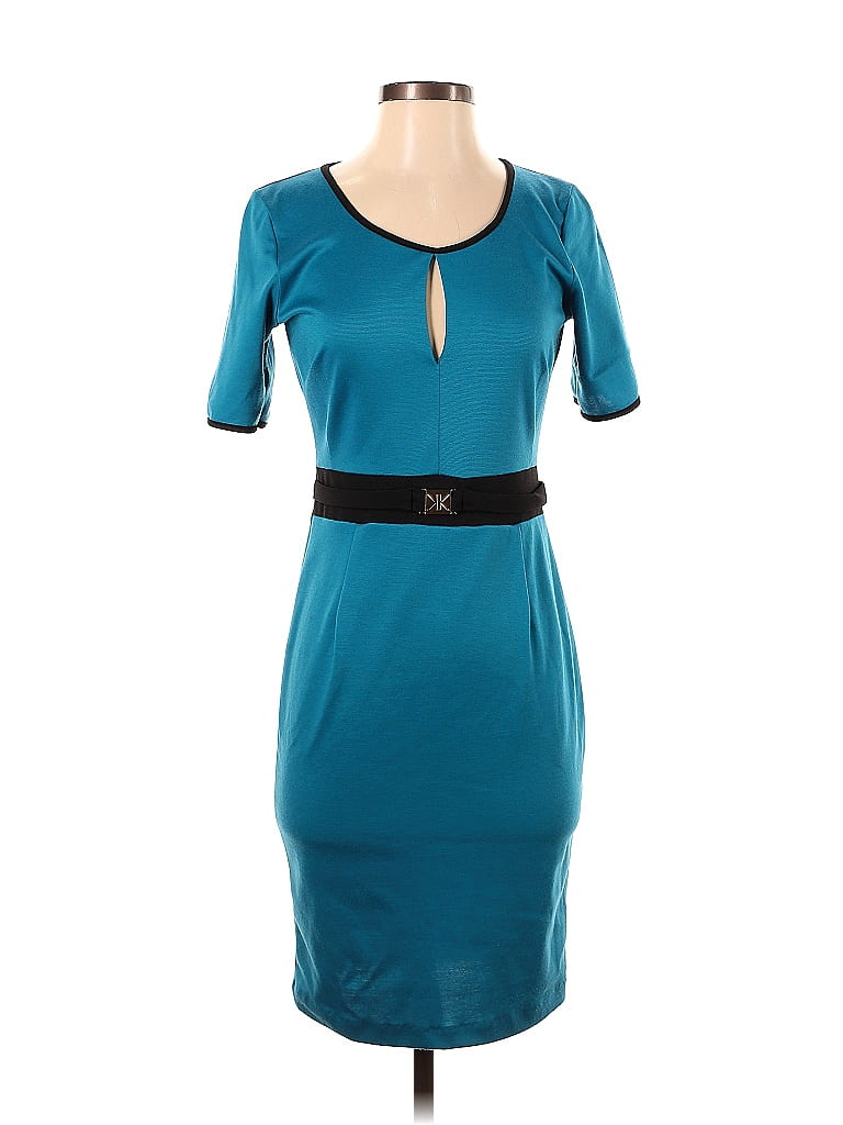 Pre-owned Kardashian Kollection Cocktail Dress In Blue