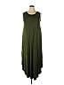 Lane Bryant Outlet Solid Green Casual Dress Size 18 (Plus) - photo 1