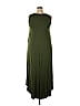 Lane Bryant Outlet Solid Green Casual Dress Size 18 (Plus) - photo 2