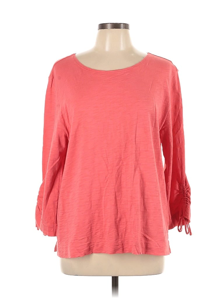 Habitat 100% Cotton Pink 3/4 Sleeve T-Shirt Size L - photo 1