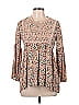 Suzanne Betro 100% Rayon Brown Long Sleeve Blouse Size L - photo 1