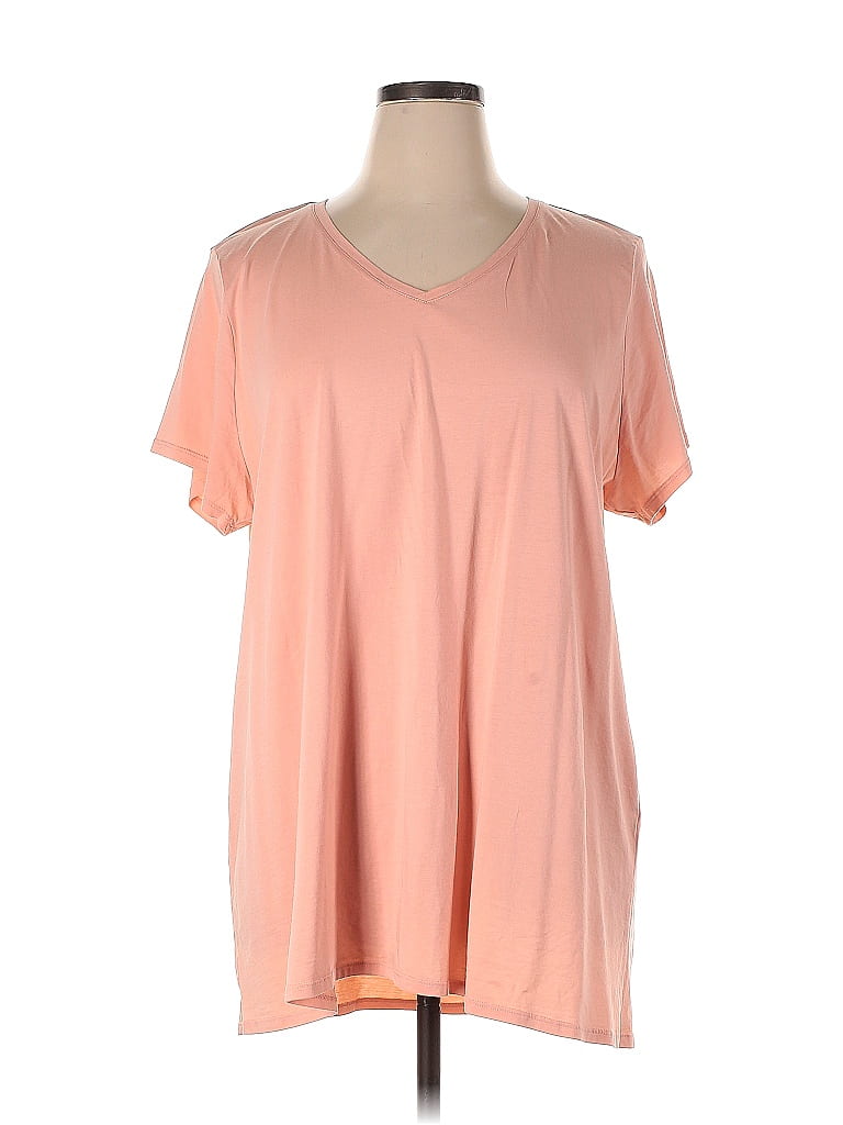 Purejill 100% Pima Cotton Pink Short Sleeve T-Shirt Size XL (Tall) - photo 1