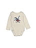 Carter's 100% Cotton Graphic Ivory Long Sleeve Onesie Size 24 mo - photo 1