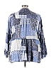 Pilcro by Anthropologie Blue Long Sleeve Blouse Size 3X (Plus) - photo 2