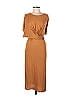 Zara 100% Cotton Solid Brown Tan Casual Dress Size M - photo 1
