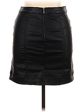 White House Black Market Faux Leather Skirt (view 2)