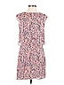 Reiss 100% Silk Marled Floral Motif Animal Print Leopard Print Paint Splatter Print Pink Casual Dress Size 4 - photo 1