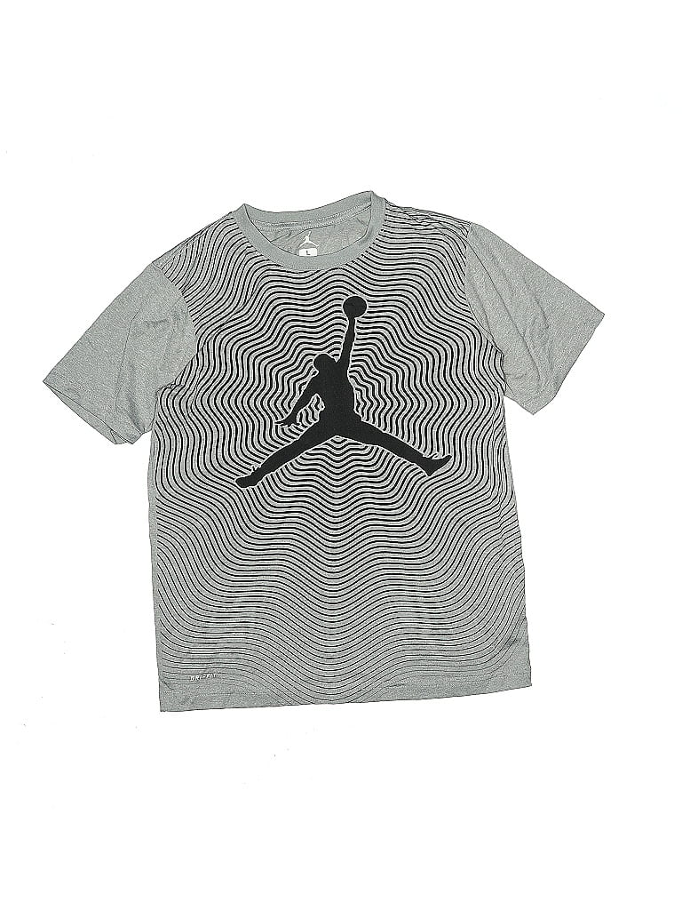 Air Jordan 100% Polyester Silver Active T-Shirt Size L (Youth) - photo 1