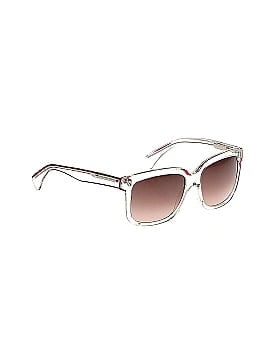 Alexander McQueen Clear Frame with Red Trim Sunglasses (view 1)