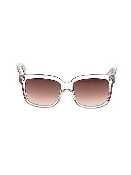Alexander McQueen Clear Frame with Red Trim Sunglasses (view 2)