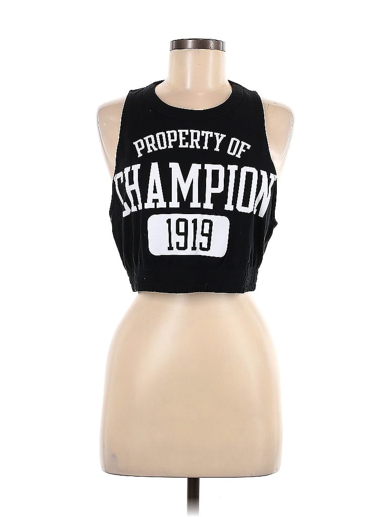 Champion 100% Cotton Black Tank Top Size M - photo 1