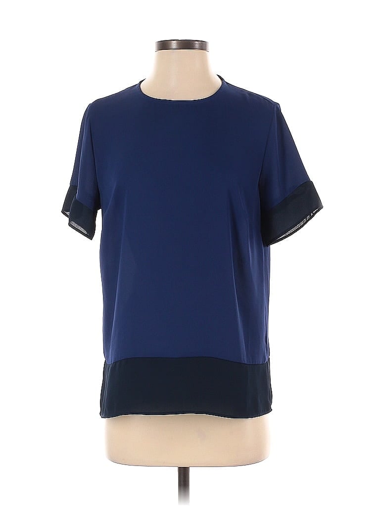 Banana Republic Factory Store 100% Polyester Blue Short Sleeve Blouse Size S - photo 1