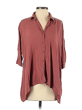 Zara TRF Short Sleeve Button-Down Shirt (view 1)