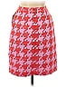 J.Crew Houndstooth Jacquard Checkered-gingham Tweed Red Casual Skirt Size 6 - photo 2