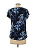 Simply Vera Vera Wang 100% Rayon Floral Motif Floral Blue Short Sleeve T-Shirt Size L - photo 2