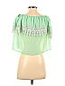 Sage 100% Polyester Green Short Sleeve Blouse Size S - photo 2