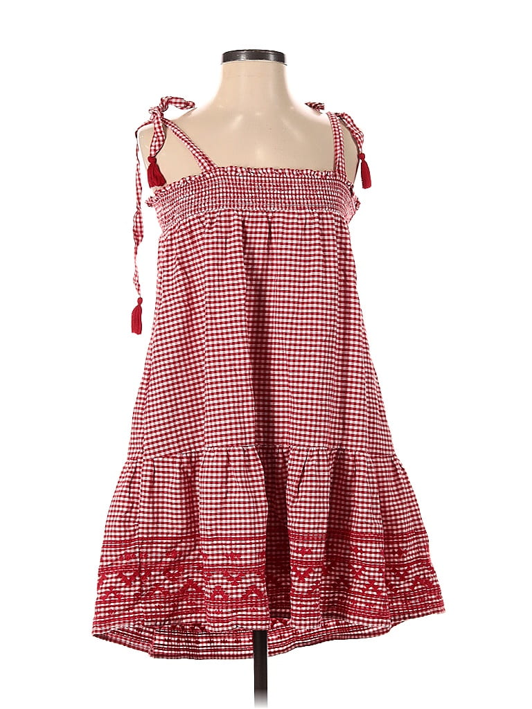 Old Navy Checkered-gingham Red Casual Dress Size S - photo 1