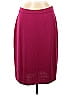 St. John Collection Jacquard Solid Burgundy Casual Skirt Size M - photo 1