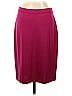 St. John Collection Jacquard Solid Burgundy Casual Skirt Size M - photo 2