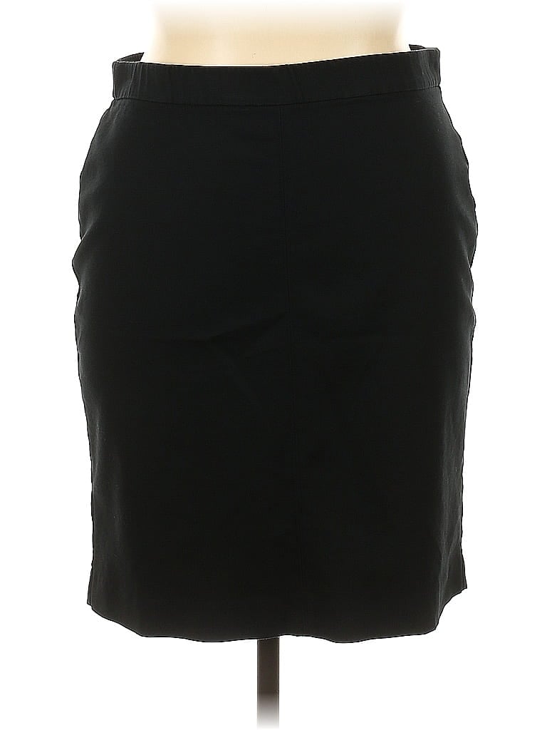 J.Jill Solid Black Casual Skirt Size 14 - photo 1