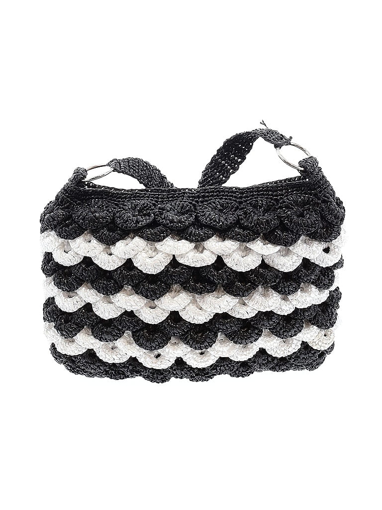 Unbranded Tweed Chevron-herringbone Stripes Silver Shoulder Bag One size - photo 1