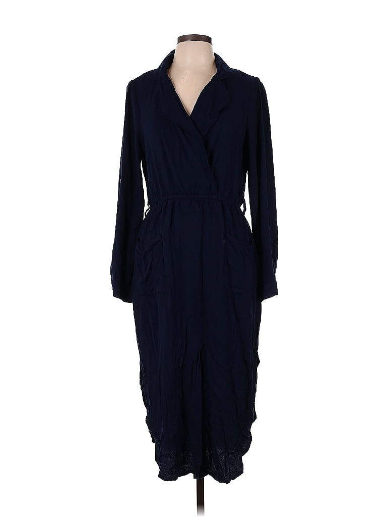 Venus 100% Rayon Blue Casual Dress Size L - 47% Off 