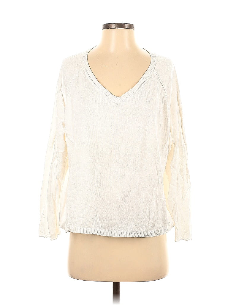 Eileen Fisher White Pullover Sweater Size M - photo 1