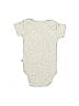The Honest Co. 100% Organic Cotton Jacquard Marled Solid Gray Short Sleeve Onesie Size 0-3 mo - photo 2