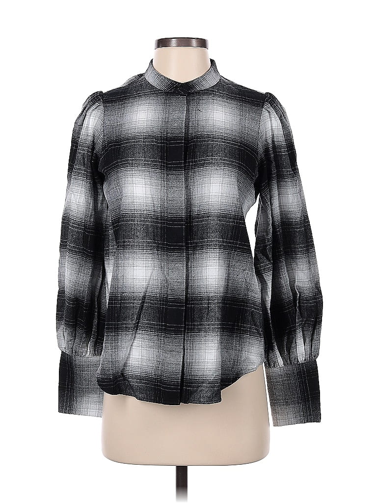 Pre-owned Banana Republic Long Sleeve Blouse In Black