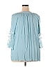 Suzanne Betro 100% Rayon Blue Long Sleeve Top Size 2X (Plus) - photo 2