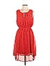 Lushous 100% Polyester Hearts Polka Dots Red Casual Dress Size 13 - photo 1