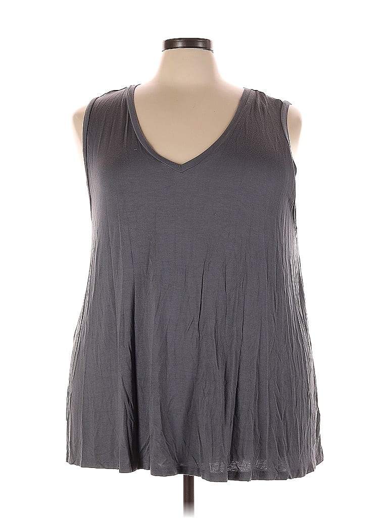 ModCloth Gray Sleeveless T-Shirt Size 4X (Plus) - photo 1