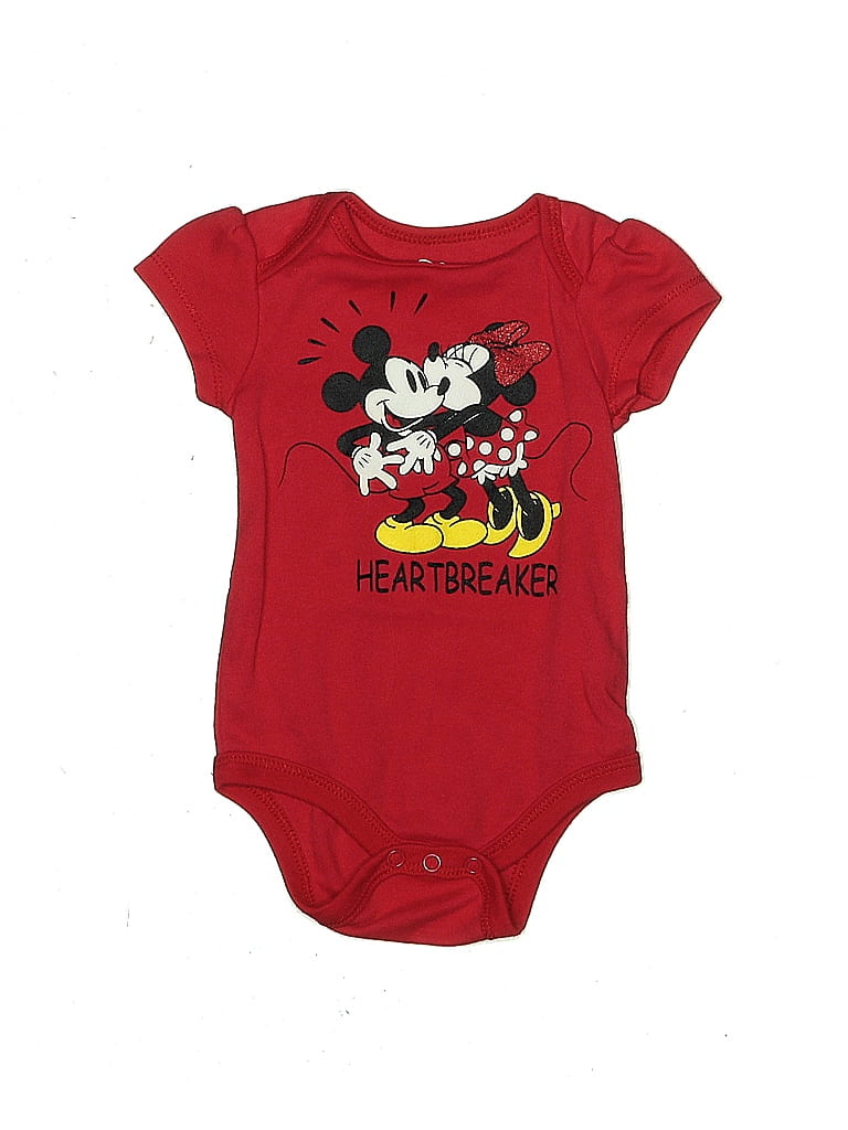 Disney Baby Red Short Sleeve Onesie Size 3-6 mo - photo 1
