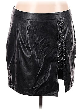 Shein Faux Leather Skirt (view 1)