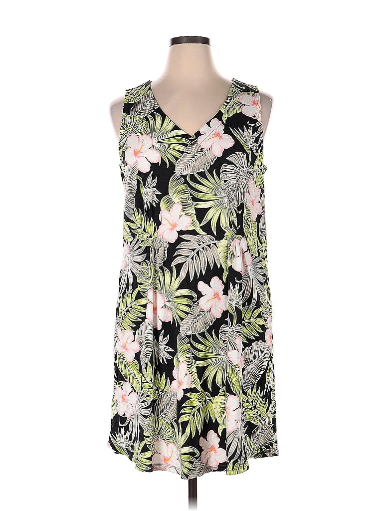 Tommy Bahama Floral Motif Tropical Black Casual Dress Size XL - photo 1