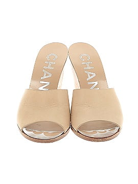 Chanel Wooden Wedge Sandals (view 2)