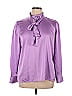 Ann Taylor 100% Polyester Purple Long Sleeve Blouse Size XL - photo 1
