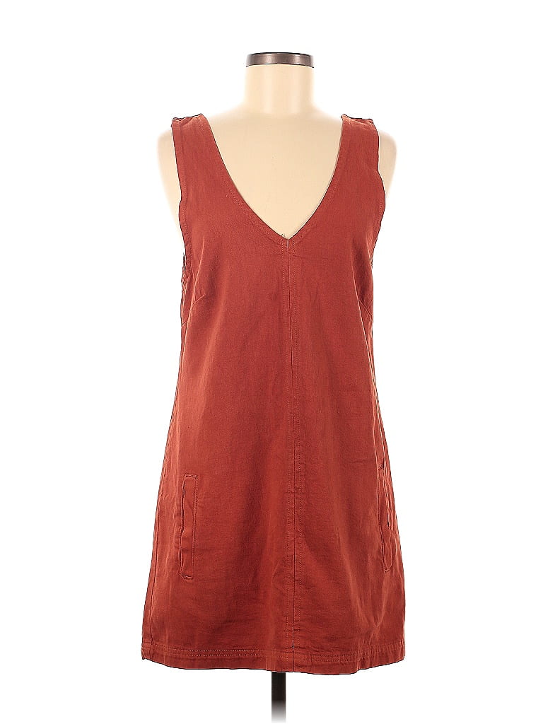 Cotton On 100% Cotton Solid Burgundy Casual Dress Size 6 - photo 1