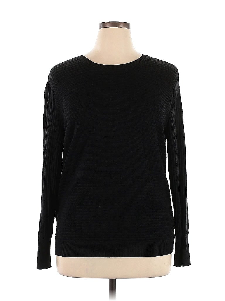 Soho JEANS NEW YORK & COMPANY 100% Acrylic Black Pullover Sweater Size XL - photo 1