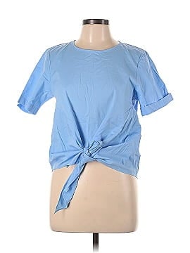 Aqua Short Sleeve Blouse (view 1)