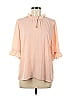Banana Republic Factory Store 100% Polyester Pink 3/4 Sleeve Blouse Size M - photo 1