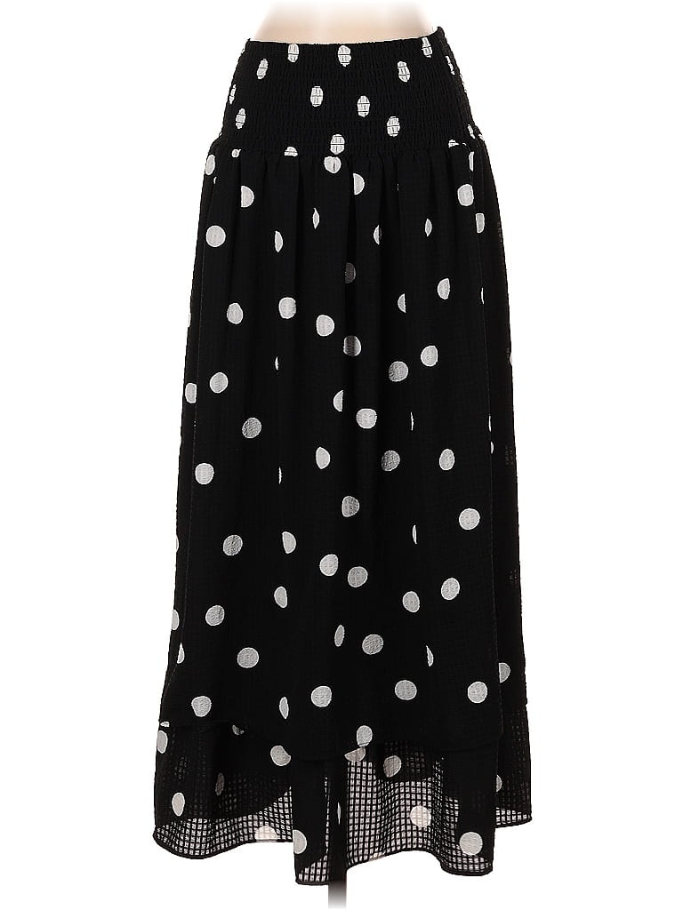 Scoop 100% Polyester Stars Polka Dots Black Casual Skirt Size S - photo 1