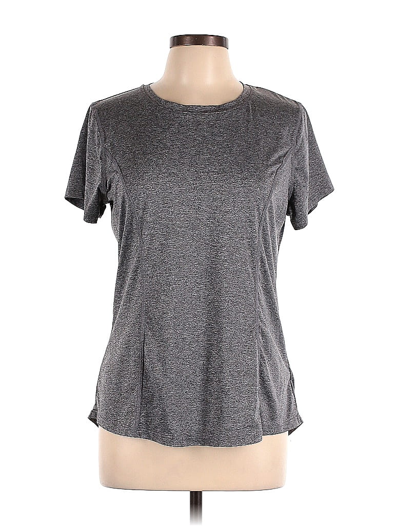 Marika Marled Gray Active T-Shirt Size L - photo 1