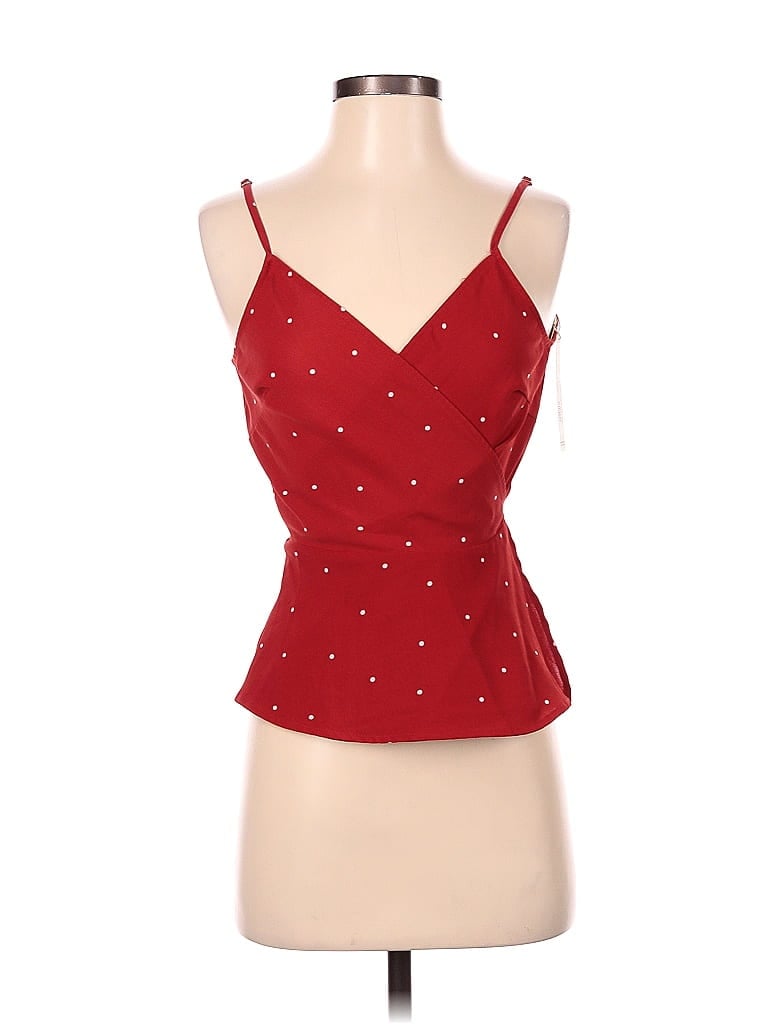 Lovestitch 100% Polyester Polka Dots Red Sleeveless Blouse Size S - photo 1