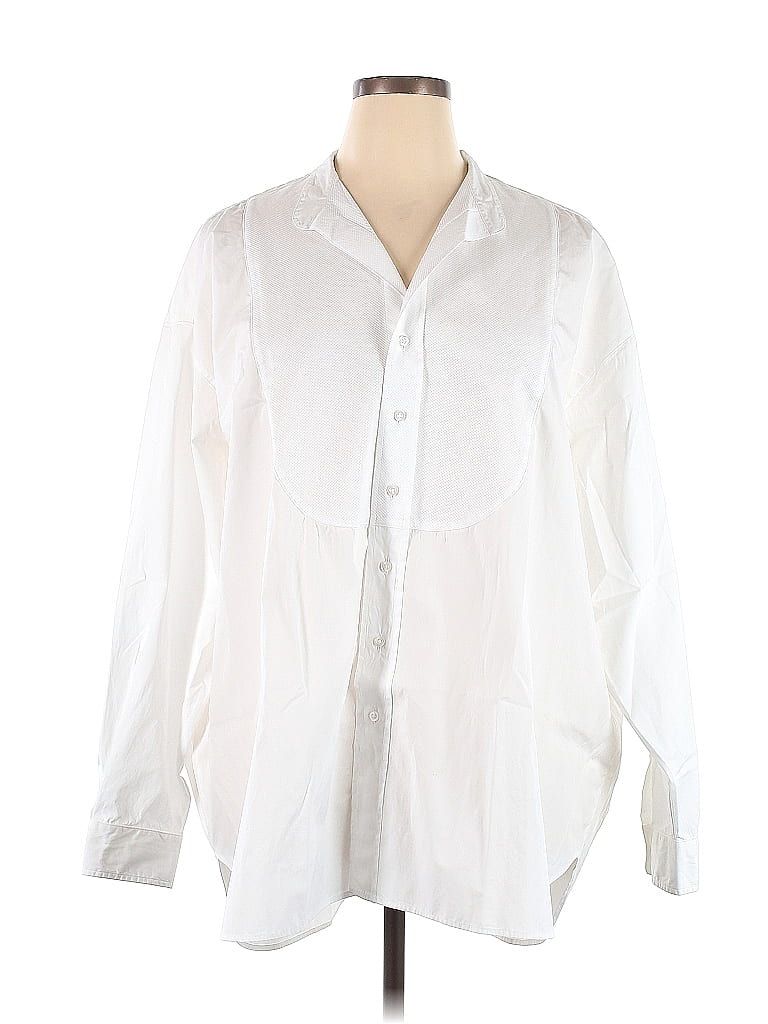 Frank & Eileen 100% Cotton White Long Sleeve Blouse Size XL - photo 1